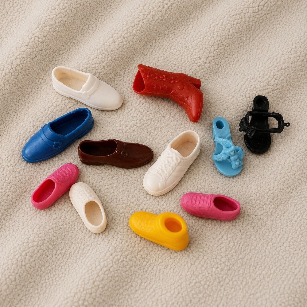 Mattel Barbie Ken Doll Shoe Lot Vintage Mixed Sneakers Boots Heels Butterfly 11‎